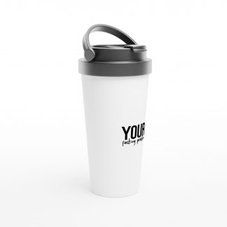 White 15oz Stainless Steel Travel Mug