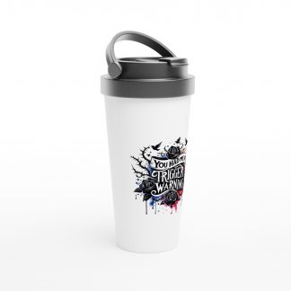 White 15oz Stainless Steel Travel Mug